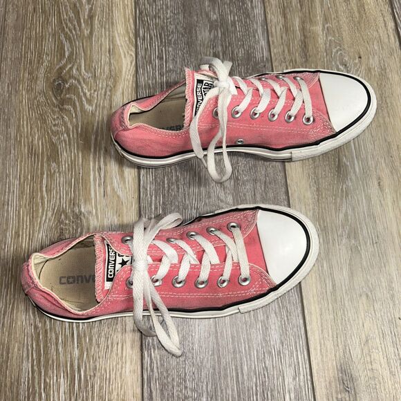 Converse All Star Pink Low Top US Size Women’s 7 / Youth Big Kid 5 Sneaker Shoes - Picture 2 of 11